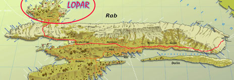 Karte Insel Rab Karte Insel Rab